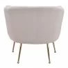 Zuo Modern Deco Accent Chair in Beige - Back View - Zuo Modern Deco Accent Chair in Beige - Back View