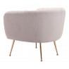 Zuo Modern Deco Accent Chair in Beige - Back Angled