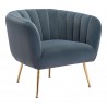 Zuo Modern Deco Accent Chair in Gray - Angled View