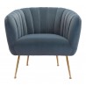 Zuo Modern Deco Accent Chair in Gray - Front View