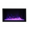 40″ Wide – Deep Indoor or Outdoor Electric Built-in only with Black Steel Surround - Purple FLame