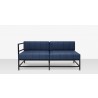 Source Furniture Delano Aluminum Modular Left Arm Loveseat front 2