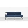 Source Furniture Delano Aluminum Modular Left Arm Loveseat front 2 - Source Furniture Delano Aluminum Modular Left Arm Loveseat front 2
