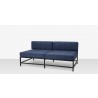 Source Furniture Delano Aluminum Modular Armless Loveseat 4