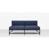 Source Furniture Delano Aluminum Modular Armless Loveseat 3