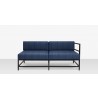 Source Furniture Delano Aluminum Modular right Arm Loveseat 7 front