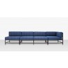 Source Furniture Delano Aluminum Modular Armless Lounge Chair 1