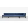 Source Furniture Delano Aluminum Modular Armless Loveseat 1 - Source Furniture Delano Aluminum Modular Armless Loveseat 1