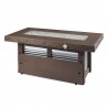 Outdoor Greatroom Company Denali Brew Linear Fire Pit Table Side View