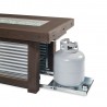 Outdoor Greatroom Company Denali Brew Linear Fire Pit Table Storage Sliding Access