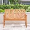 Vifah Olina Honey Two Seater Fish Bone Eucalyptus Wooden Garden Bench, Front Angle