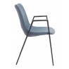 Desi Dining Chair Azure Gray- side view 1