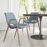 Desi Dining Chair Azure Gray & Walnut - Lifestyle 2 - Desi Dining Chair Azure Gray & Walnut - Lifestyle 2
