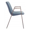 Desi Dining Chair Azure Gray & Walnut - Side
