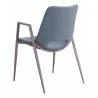 Desi Dining Chair Azure Gray & Walnut - Back Left - Desi Dining Chair Azure Gray & Walnut - Back Left