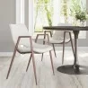 Desi Dining Chair Beige & Walnut - Lifestyle 1 - Desi Dining Chair Beige & Walnut - Lifestyle 1