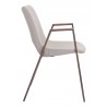 Desi Dining Chair Beige & Walnut - Side