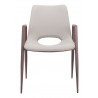 Desi Dining Chair Beige & Walnut - Front