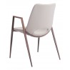 Desi Dining Chair Beige & Walnut - Back Left