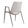 Desi Dining Chair Beige & Walnut - Back Left - Desi Dining Chair Beige & Walnut - Back Left