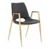 Desi Dining Chair Black&Gold- front view 2 - Desi Dining Chair Black&Gold- front view 2