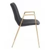 Desi Dining Chair Black&Gold- side view 1 - Desi Dining Chair Black&Gold- side view 1