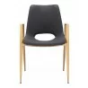 Desi Dining Chair Black&Gold- front view 3 - Desi Dining Chair Black&Gold- front view 3