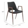 Desi Dining Chair Black & Walnut - Seat Dimensions - Desi Dining Chair Black & Walnut - Seat Dimensions
