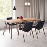 Desi Dining Chair Black & Walnut - Lifestyle 1