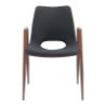 Desi Dining Chair Black & Walnut - Front