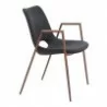Desi Dining Chair Black & Walnut - Side Angled - Desi Dining Chair Black & Walnut - Side Angled