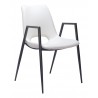 Desi Dining Chair White- front view 2