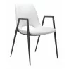 Desi Dining Chair White- front view 2 - Desi Dining Chair White- front view 2