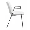 Desi Dining Chair White- side view 1 - Desi Dining Chair White- side view 1