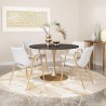 Desi Dining Chair White&Gold- Lifestyle 1
