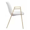 Desi Dining Chair White&Gold-Side view 1 - Desi Dining Chair White&Gold-Side view 1