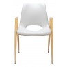 Desi Dining Chair White&Gold-front view 1