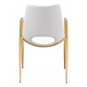 Desi Dining Chair White&Gold-back view 2