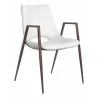Desi Dining Chair White & Walnut - Side Angled View - Desi Dining Chair White & Walnut - Side Angled View