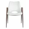 Desi Dining Chair White & Walnut - Front View - Desi Dining Chair White & Walnut - Front View