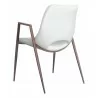 Desi Dining Chair White & Walnut - Angled-Back View - Desi Dining Chair White & Walnut - Angled-Back View
