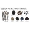 Rustic 14 Piece Log Set with Deluxe Media Kit