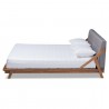 Baxton Studio Sante Upholstered Wood Platform Bed - Grey