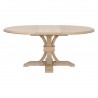 Essentials For Living Devon 54" Round Extension Dining Table in Light Honey Oak - Front Angle