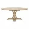 Essentials For Living Devon 54" Round Extension Dining Table in Light Honey Oak - Front Angle - Essentials For Living Devon 54" Round Extension Dining Table in Light Honey Oak - Front Angle