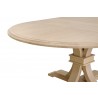 Essentials For Living Devon 54" Round Extension Dining Table in Light Honey Oak - Closeup Top Angle