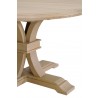 Essentials For Living Devon 54" Round Extension Dining Table in Light Honey Oak - Closeup  Angle