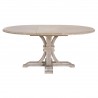 Essentials For Living Devon 54" Round Extension Dining Table in Natural Gray Acacia - Front Angle