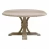 Essentials For Living Devon 54" Round Extension Dining Table in Natural Gray Acacia - Side Angle - Essentials For Living Devon 54" Round Extension Dining Table in Natural Gray Acacia - Side Angle