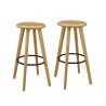 Greenington Mimosa Bar Height Stool, Caramelized - Set of Two - Set in Angle